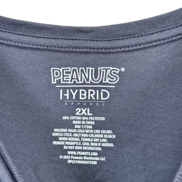 Peanuts Worldwide X Hybrid Snoopy Charlie Brown Cheer Up Your Friends Gray 2XL - Picture 5 of 5